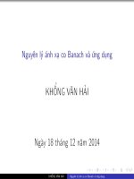 Bài thuyết trình-Nguyên lý ánh xạ co Banach và ứng dụng