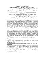 Nghiên cứu chọn lọc ổn định năng suất trứng của dòng vịt cỏ C1