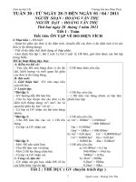 GA L 5 Tuần 30 CKTKN / BVMT /KNS( Hoàng -Thụ)