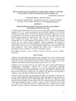 KẾT QUẢ TINH SẠCH VÀ NGHIÊN CỨU MỘT SỐ ĐẶC TÍNH CỦA ENZYME CELLULASETỪ CHỦNG NẤM SÒ PLEUROTUS SAIJOR-CAJU