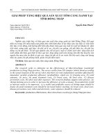 Giải pháp tăng hiệu quả sản xuất tôm càng xanh tại tỉnh Đồng Tháp