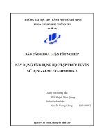 Xây dựng ứng dụng học tập trực tuyến sử dụng zend framework 2