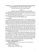 Ảnh hưởng của các mức dinh dưỡng trong khẩu phần đến khả năng sinh trưởng của trâu tơ nuôi lấy thịt