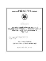 Một số giải pháp nâng cao hiệu quả hoạt động quản trị rủi ro tín dụng tại ngân hàng thương mại cổ phần quốc tế Việt Nam