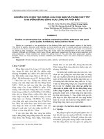 NGHIÊN CỨU CHỌN TẠO GIỐNG LÚA CHỊU MẶN VÀ PHẨM CHẤT TỐT CHO ĐỒNG BẰNG SÔNG CƯU LONG VÀ PHÍA BẮC
