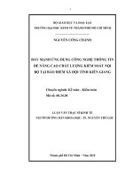 Đẩy mạnh ứng dụng công nghệ thông tin để nâng cao chất lượng kiểm soát nội bộ tại bảo hiểm xã hội tỉnh Kiên Giang