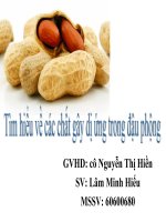 ĐỀ ÁN TỐT NGHIỆP-Tìm hiểu về các chất gây dị ứng trong đậu phộng