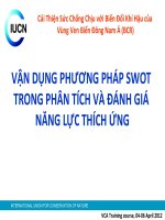 BÁO CÁO-VẬN DỤNG PHƯƠNG PHÁP SWOT TRONG PHÂN TÍCH VÀ ĐÁNH GIÁ NĂNG LỰC THÍCH ỨNG