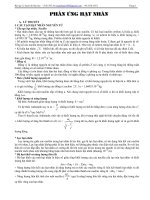 Lý thuyết cần nắm trong chương phản ứng hạt nhân