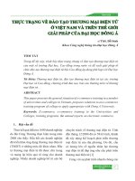 BÀI BÁO CÁO-THỰC TRẠNG VỀ ĐÀO TẠO THƯƠNG MẠI ĐIỆN TỬ Ở VN VÀ TRÊN THẾ GIỚI