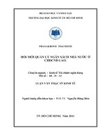 Đổi mới quản lý ngân sách nhà nước ở Cộng Hòa Dân Chủ Nhân Dân Lào  Luận văn thạc sĩ