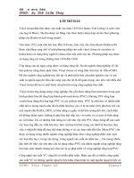 ĐỒ ÁN MÔN HỌC-CHƯƠNG 1  TÍNH CHẤT CỦA NGUYÊN LIỆU VÀ SẢN PHẨM