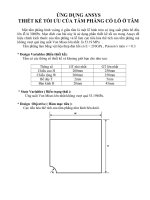 ĐỀ TÀI-ỨNG DỤNG ANSYS THIẾT KẾ TỐI ƯU CỦA TẤM PHẲNG CÓ LỖ Ở TÂM