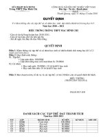 Quyết định khen thưởng của học sinh