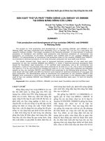 SẢN XUẤT THỬ VÀ PHÁT TRIỂN GIỐNG LÚA OM5451 VÀ OM6600 TẠI ĐỒNG BẰNG SÔNG CỬU LONG