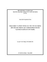 Nhận diện quản trị rủi ro tại công ty TNHH Tín Nghĩa  Luận văn thạc sĩ
