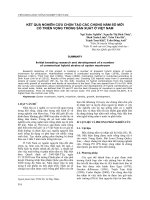KẾT QUẢ NGHIÊN CỨU CHỌN TẠO CÁC CHỦNG NẤM SÒ MỚI CÓ TRIỂN VỌNG TRONG SẢN XUẤT Ở VIỆT NAM