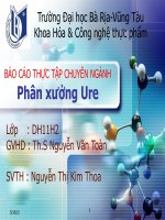 Báo cáo thực tập tốt nghiệp Phân xưởng Ure