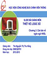 BÁO CÁO-SLIDE BÀI GIẢNG MÔN THIẾT KẾ LOGIC SỐ