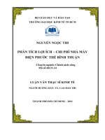 Phân tích lợi ích - chi phí nhà máy điện Phước Thể Bình Thuận  Luận văn thạc sĩ