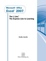 Microsoft office excel 2007 the l line the express line to learning   wiley 2007