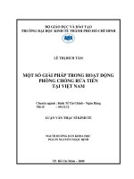 Một số giải pháp trong hoạt động phòng chống rửa tiền tại Việt Nam