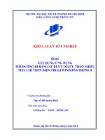 Xây dựng ứng dụng tìm đường đi bằng xe buýt tối ưu theo nhiều tiêu chí trên điện thoại windows phone 8