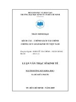 Kích cầu chính sách tài chính chống suy giảm kinh tế Việt Nam  Luận văn thạc sĩ