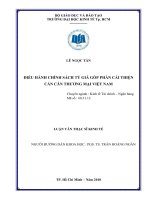 Điều hành chính sách tỷ giá góp phần cải thiện cán cân thương mại Việt Nam  Luận văn thạc sĩ