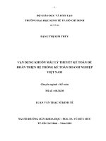 Vận dụng Khuôn mẫu lý thuyết kế toán để hoàn thiện hệ thống kế toán doanh nghiệp Việt Nam  Luận văn thạc sĩ