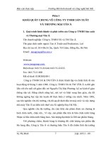 luận văn quản trị kinh doanh Đặc điểm tổ chức sản xuất kinh doanh của Công ty TNHH Sản xuất và Thương i Tân Á.