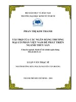 Tài trợ của các ngân hàng thương mại cổ phần Việt Nam để phát triển ngành thủy sản  Luận văn thạc sĩ