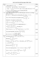 Đáp án Toán - THPT Thanh Miện I