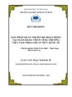 Giải pháp quản trị rủi ro hoạt động tại ngân hàng TMCP công thương Việt Nam theo chuẩn mực quốc tế