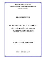 Nghiên cứu hành vi tiêu dùng sản phẩm nước súc miệng tại thị trường TPHCM