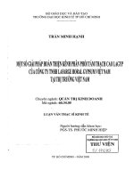 Một số giải pháp hoàn thiện kênh phân phối tấm thạch cao LAGYP của công ty TNHH LAFARGE BORAL GYPSUM VIỆT NAM tại thị trường Việt Nam