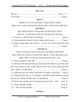 đồ án kỹ thuật điện cơ  Nghiên cứu xây dựng quy hoạch phát triển Điện lực Tuyên Quang giai đoạn 2006 – 2010 có xét đến 2015 và Thiết kế bảo vệ cho lưới điện 110kV tỉnh Tuyên Quang