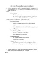 Bài tập và Bài giải môn Tài chính - Tiền tệ