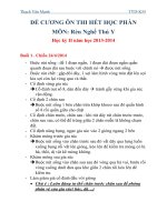 đề cương ôn thi hết học phần môn rèn nghề thú y