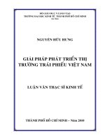 Giải pháp phát triển thị trường trái phiếu Việt Nam  Luận văn thạc sĩ