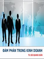 Bài giảng Đàm phán trong kinh doanh - TS. Bùi Quang Xuân