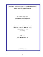 ĐỀ CƯƠNG MÔN HỌC-TÊN HỌC PHẦN CƠ SỞ DỮ LIỆU