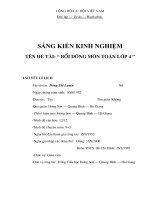 BÀI BÁO CÁO THỰC TẬP- BỒI DƯỠNG MÔN TOÁN LỚP 4