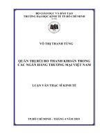 Quản trị rủi ro thanh khoản trong các ngân hàng thương mại Việt Nam  Luận văn thạc sĩ