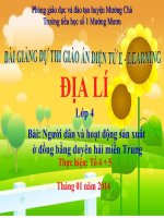 slide địa lí 4 -người dân và hoạt động sản xuất ở Đb duyên hải miền trung