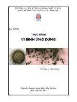 BÀI BÁO CÁO THỰC TẬP- THỰC HÀNH VI SINH ỨNG DỤNG