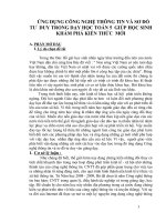 BÀI BÁO CÁO THỰC TẬP-ỨNG DỤNG CÔNG NGHỆ THÔNG TIN VÀ SƠ ĐỒ TƯ  DUY TRONG DẠY HỌC TOÁN 5  GIÚP HỌC SINH KHÁM PHÁ KIẾN THỨC  MỚI