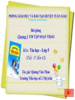 slide tin học lớp 5 -chương 5 (từ tiết 37 đến 43)