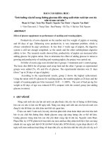 Ảnh hưởng của bổ sung đường glucose đến năng suất chăn nuôi lợn con bú sữa và sau cai sữa