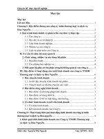 luận văn quản trị kinh doanh Thực trạng hoạt động kinh doanh và một số giải pháp nâng cao hiệu quả hoạt động kinh doanh của Công ty TNHH Thương mại và dịch vụ Hoa Nguyễn